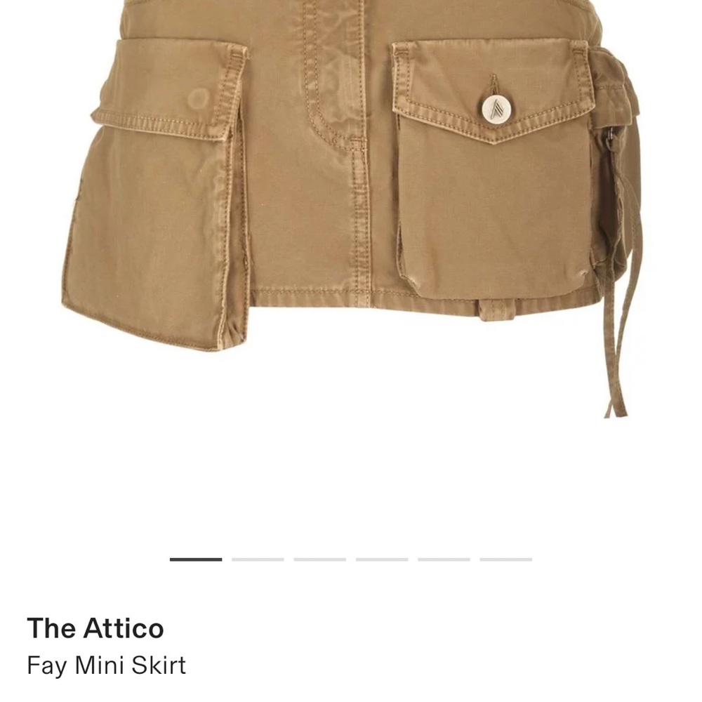 The Attico Brown Utility Mini Skirt